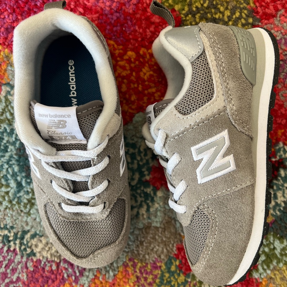 New Balance Kids' Suede Gray Sneakers